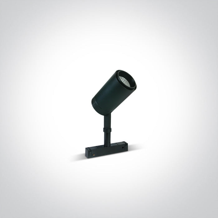 One Light 42114A/B/W 12W Black Track Spot Light for 48v Magnetic Track Light System - Track Lighting Company
