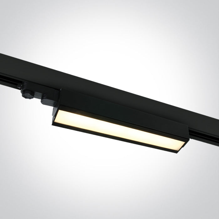 One Light 65026T/B/W BLACK LED 40W WW LINEAR TRACK LIGHT ADJUSTABLE 230V