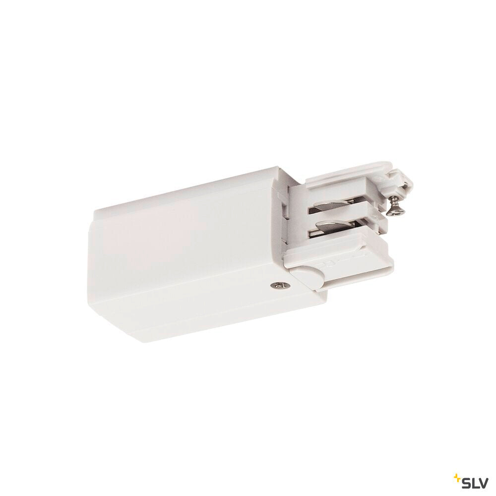 SLV S-TRACK feed-in, left earth, PHASE, white 1001379