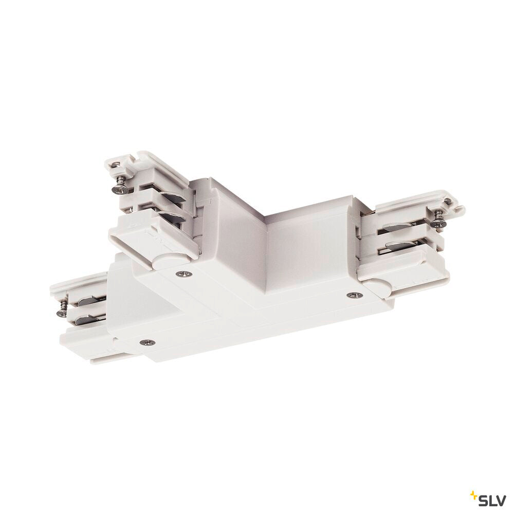 SLV S-TRACK T-connector, right, earth electrode inside, with feed-in option, PHASE, white 1001388
