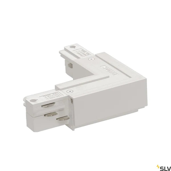 EUTRAC L-connector, outer earth, traffic white 1001520