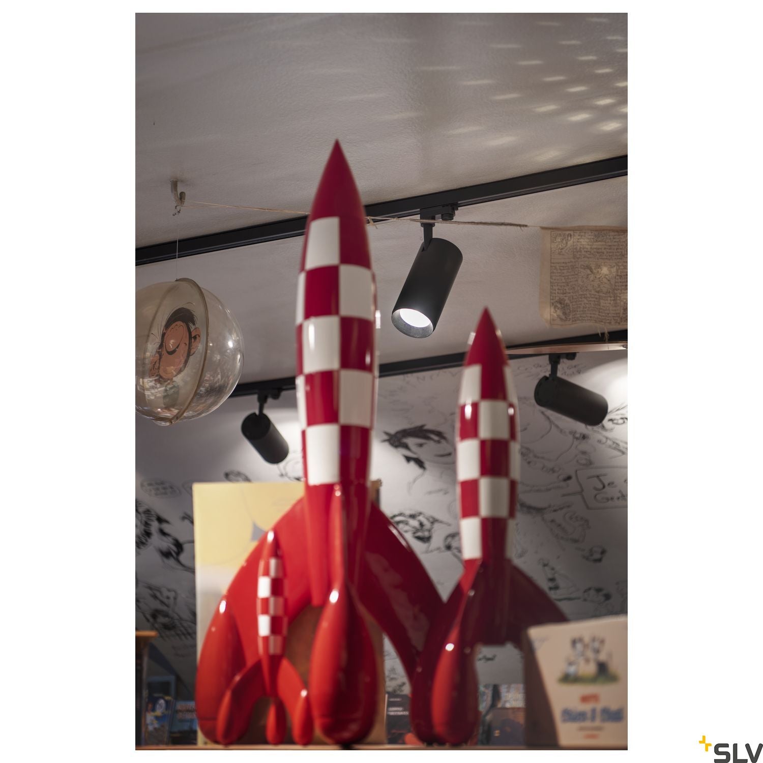 SLV 3~ NUMINOS Dimmable  3 phase system light black/black 3000K 60° 1004276