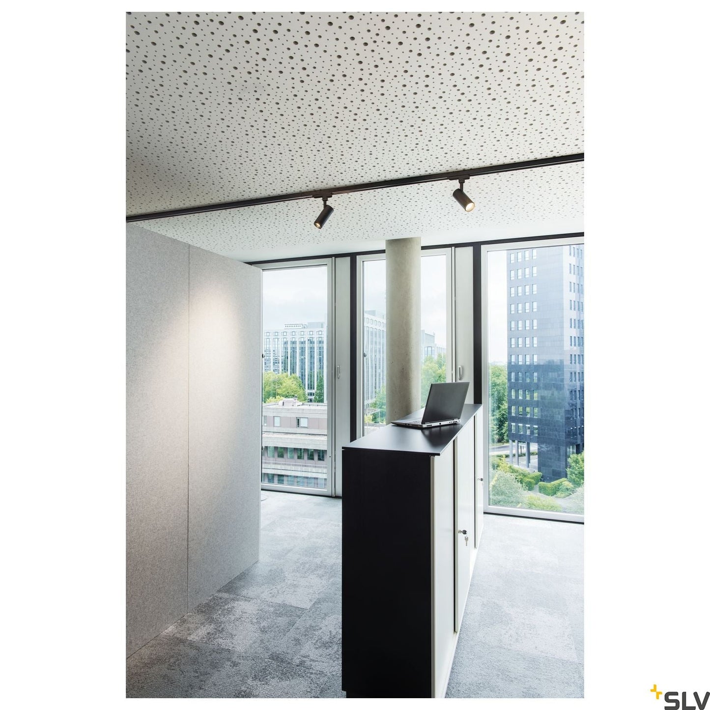 SLV NUMINOS DALI Dimmable S 3 phase system light black/black 3000K 36° 1004371