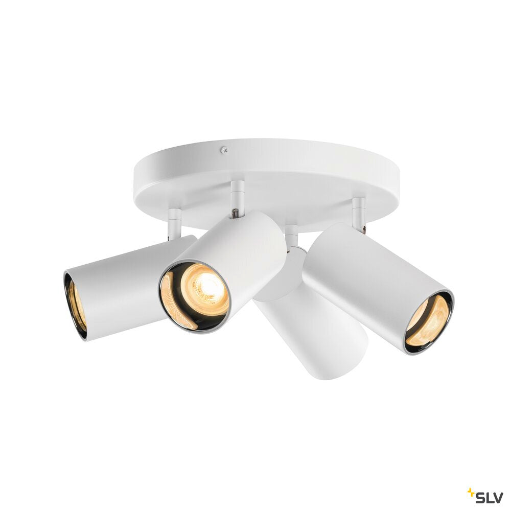 SLV ASTO TUBE, ceiling-mounted light, cylindrical, max. 4x10W, white 1006430