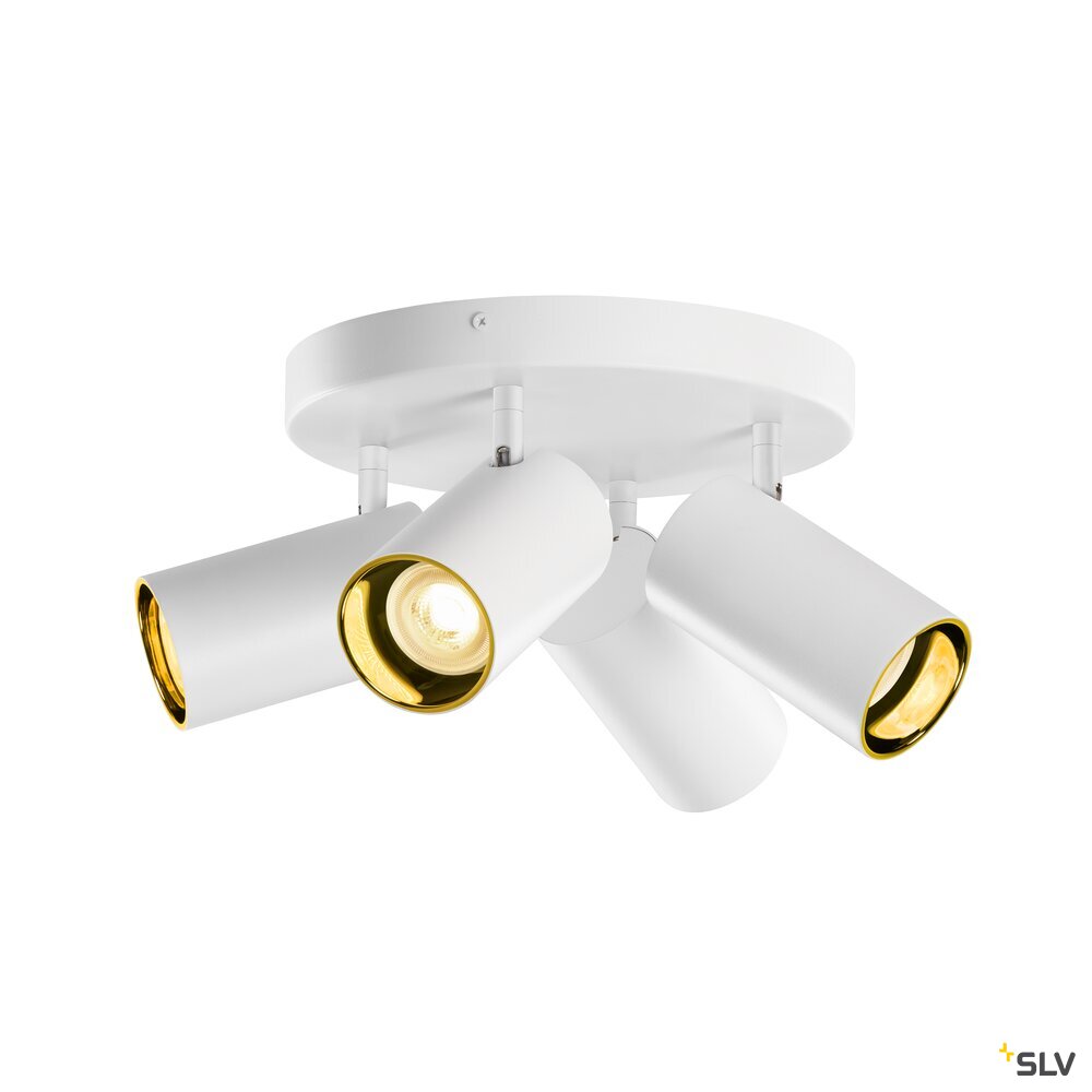 SLV ASTO TUBE, ceiling-mounted light, cylindrical, max. 4x10W, white 1006430