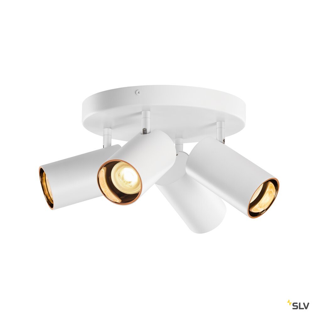 SLV ASTO TUBE, ceiling-mounted light, cylindrical, max. 4x10W, white 1006430