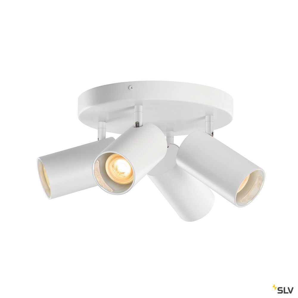 SLV ASTO TUBE, ceiling-mounted light, cylindrical, max. 4x10W, white 1006430