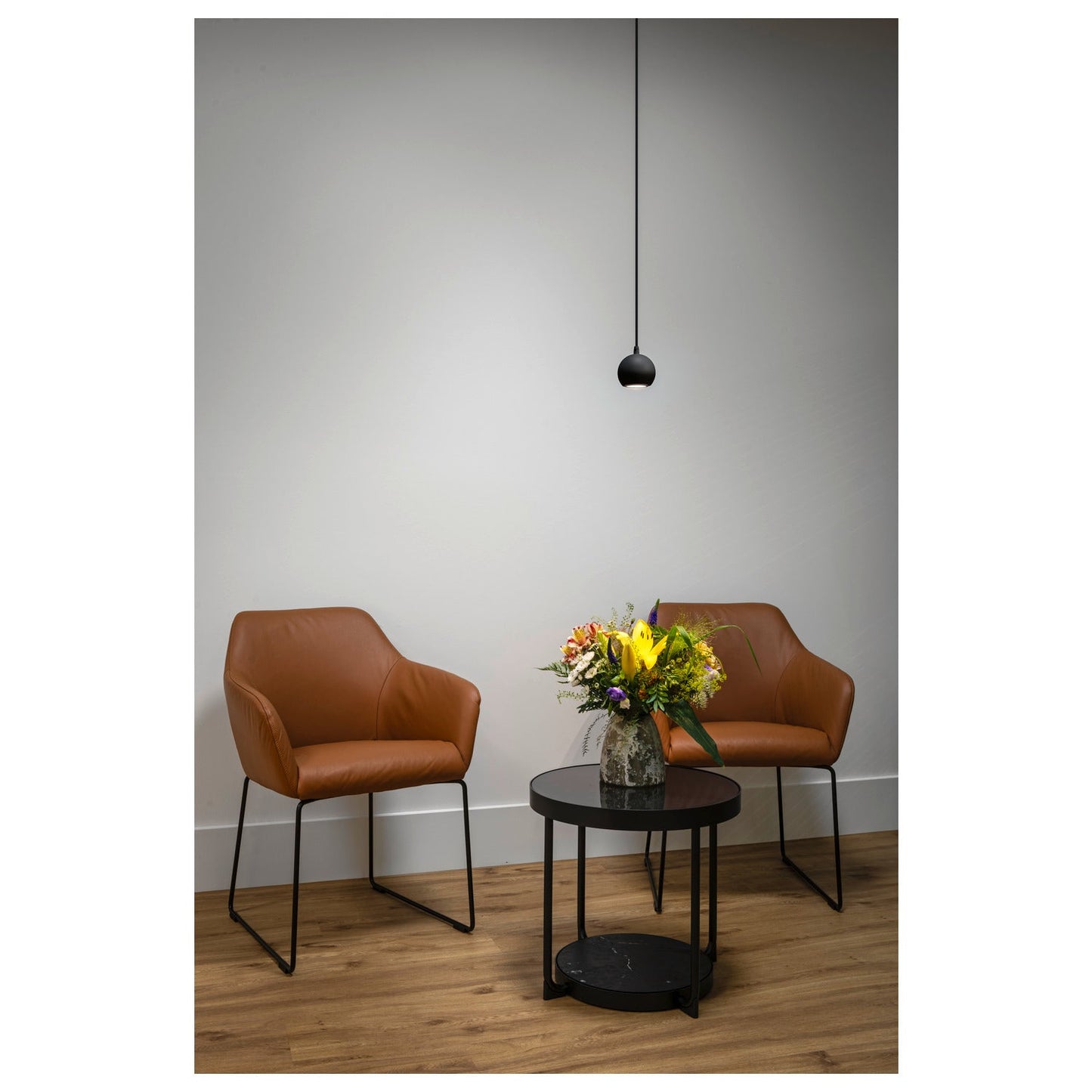 SLV LIGHT EYE® 90, 1~ Track pendant light, GU10, pendant length 150 cm, 1x max. 6 W, matt black 1008168