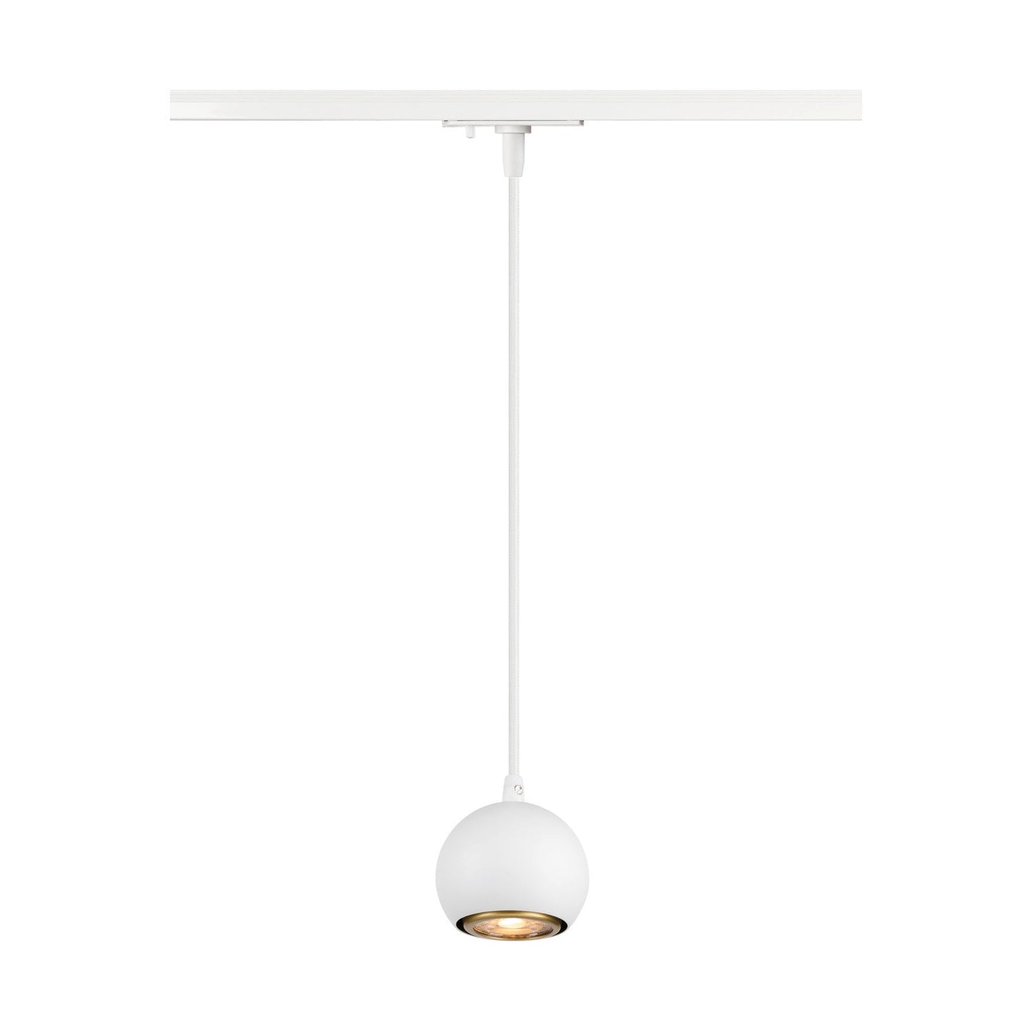 White Round track pendant light, SLV LIGHT EYE® 90, GU10, for Single Circuit White Track Lighting, 1008169