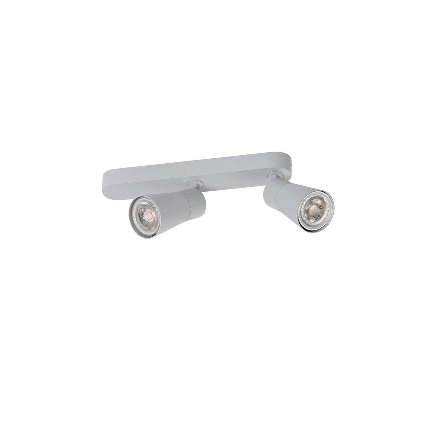 SLV PURI 2.0 Cone, wall and ceiling-mounted light, asymmetrical, 2 x max. 6 W GU10, grey 1008315