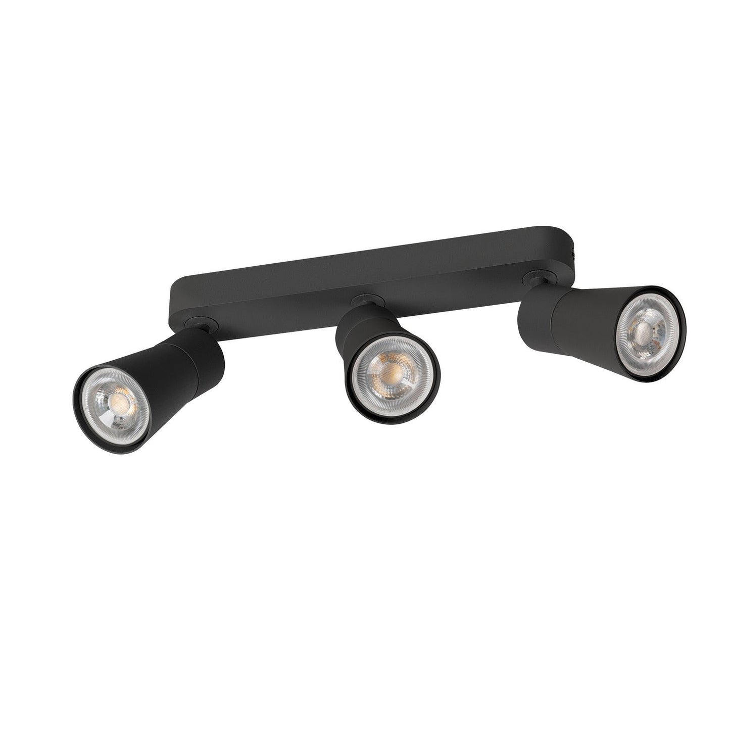SLV PURI 2.0 Cone, wall and ceiling-mounted light, long, 3 x max. 6 W GU10, black 1008324