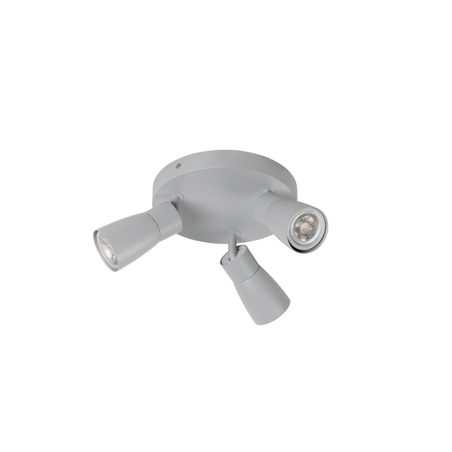 SLV PURI 2.0 Dome, wall and ceiling-mounted light, round, 3 x max. 6 W GU10, grey 1008343