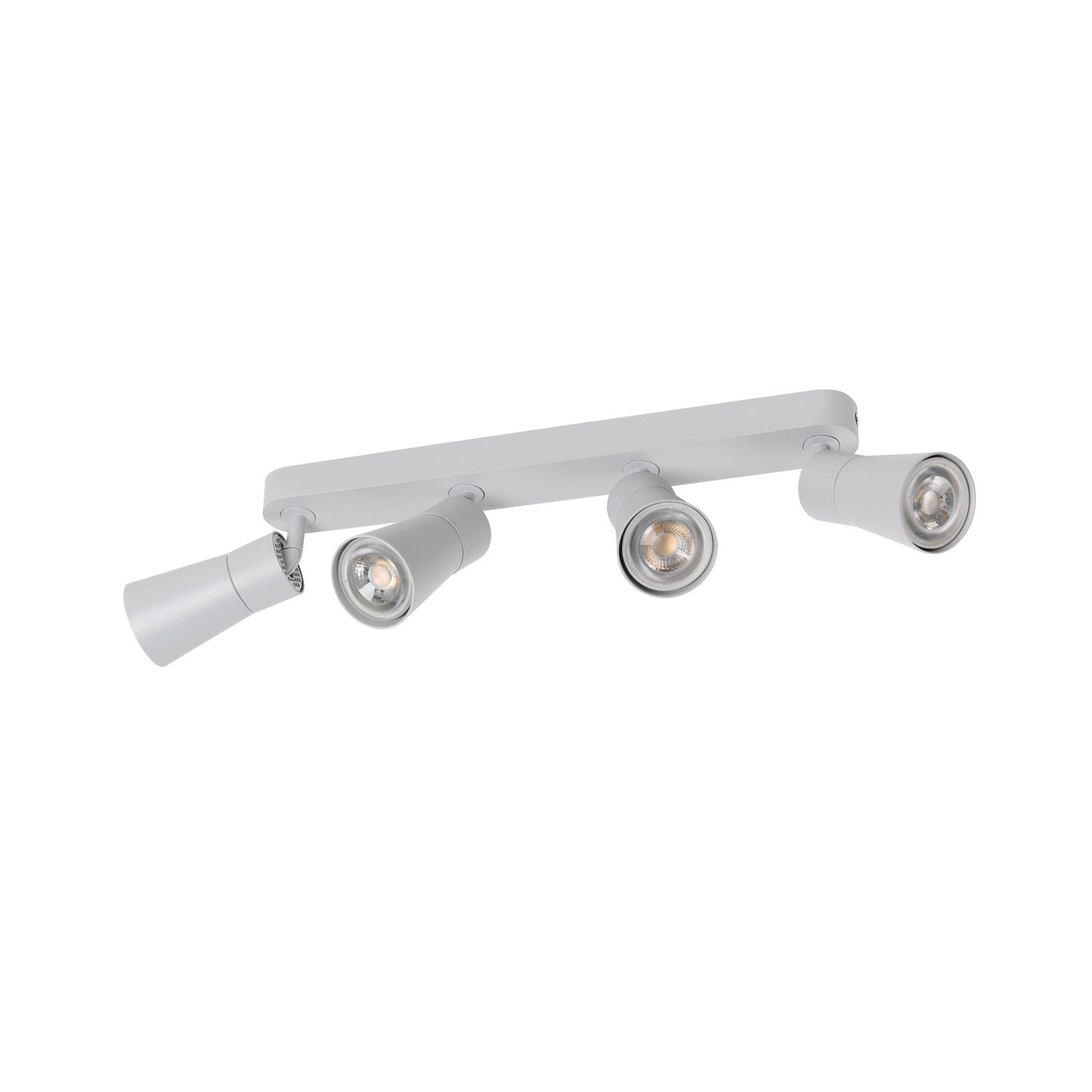 SLV PURI 2.0 Cone, wall and ceiling-mounted light, long, 4 x max. 6 W GU10, grey 1008351