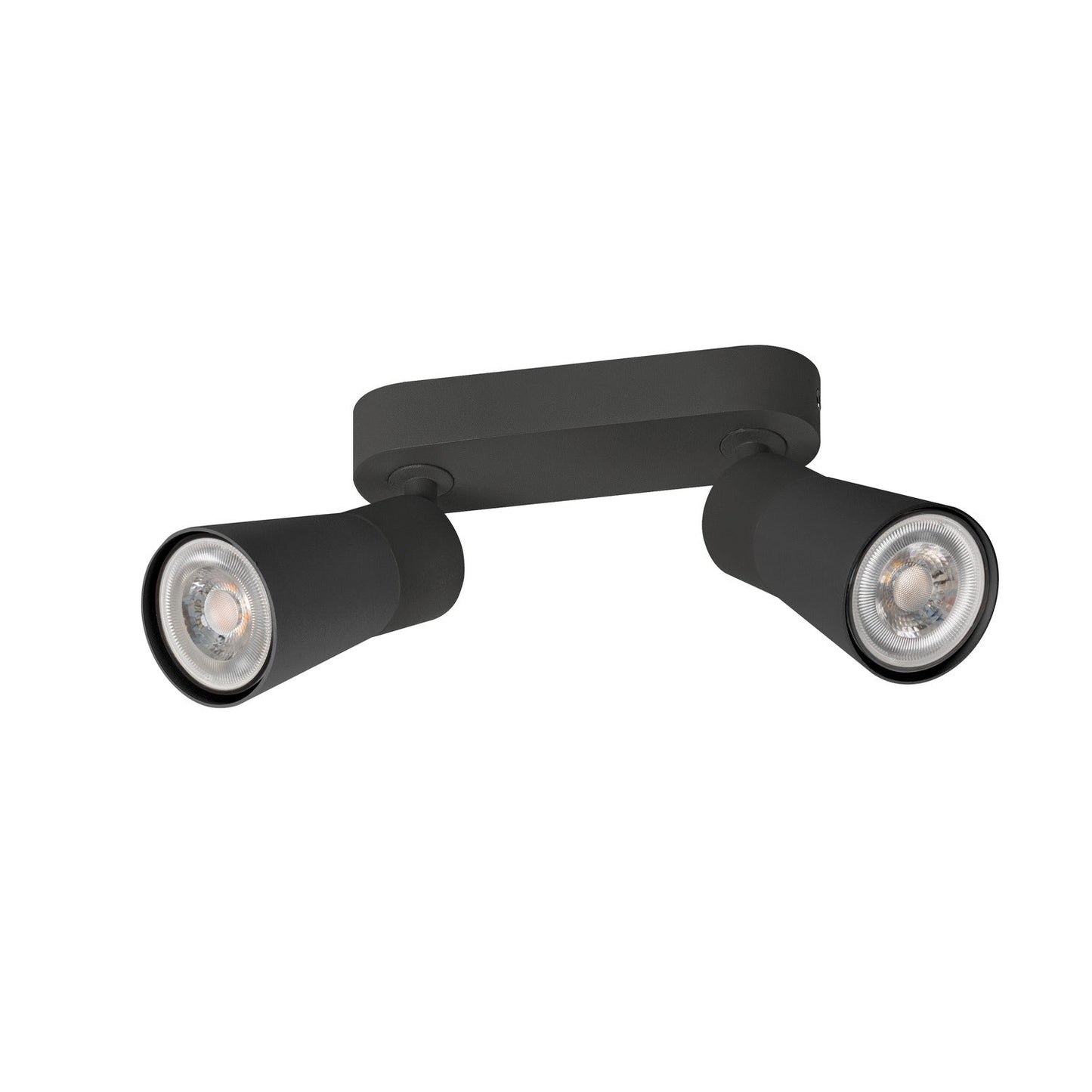 SLV PURI 2.0 Cone, wall and ceiling-mounted light, long, 2 x max. 6 W GU10, black 1008365