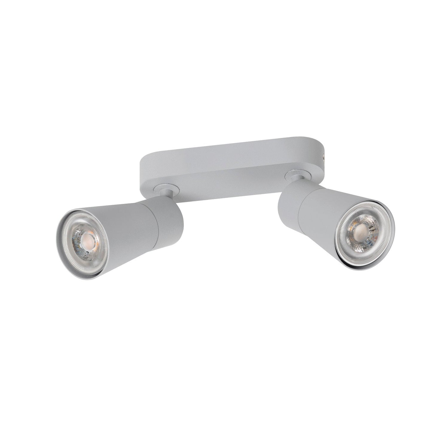 SLV PURI 2.0 Cone, wall and ceiling-mounted light, long, 2 x max. 6 W GU10, grey 1008368
