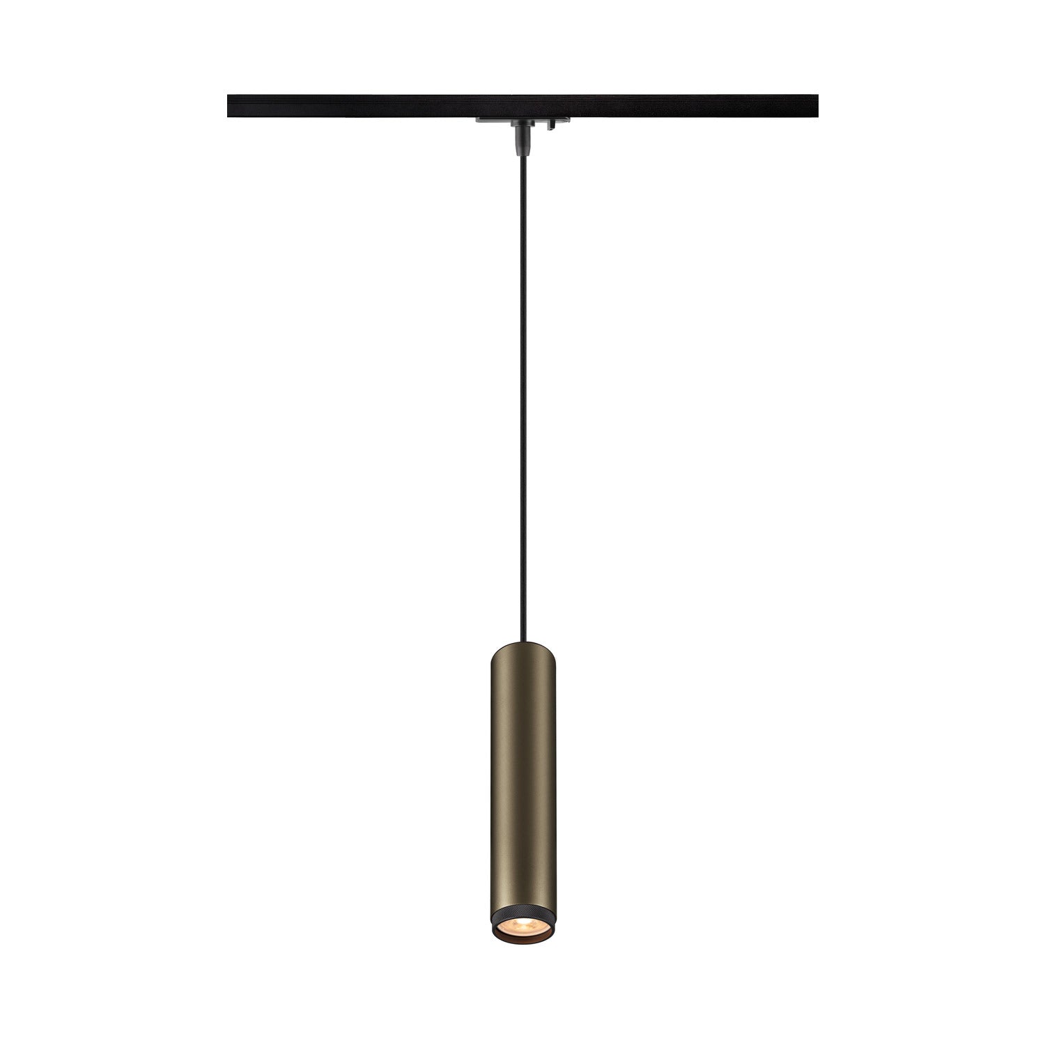 SLV GRIP! L, 1~ Track pendant light, GU10, pendant length 200 cm, 1x max. 6 W, bronze / black 1008472