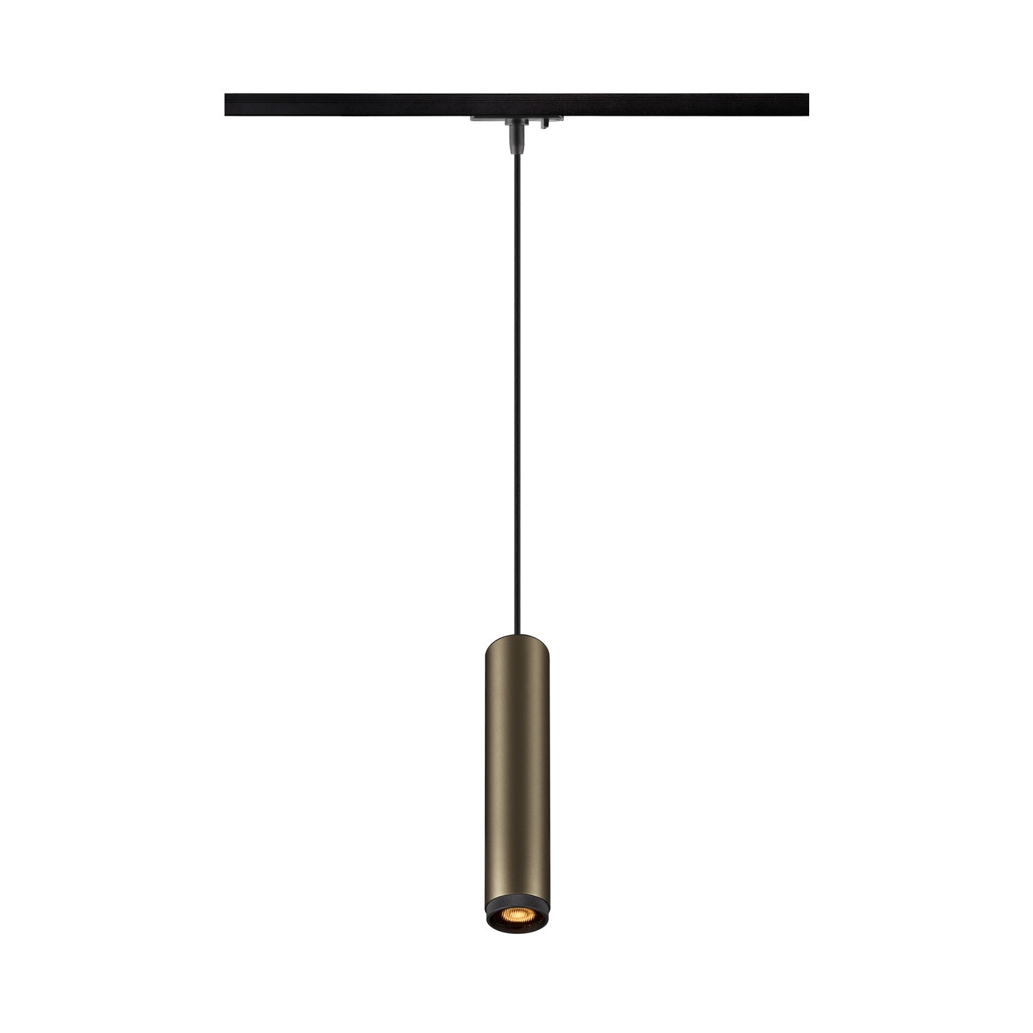 SLV GRIP! L, 1~ Track pendant light, GU10, pendant length 200 cm, 1x max. 6 W, bronze / black 1008472