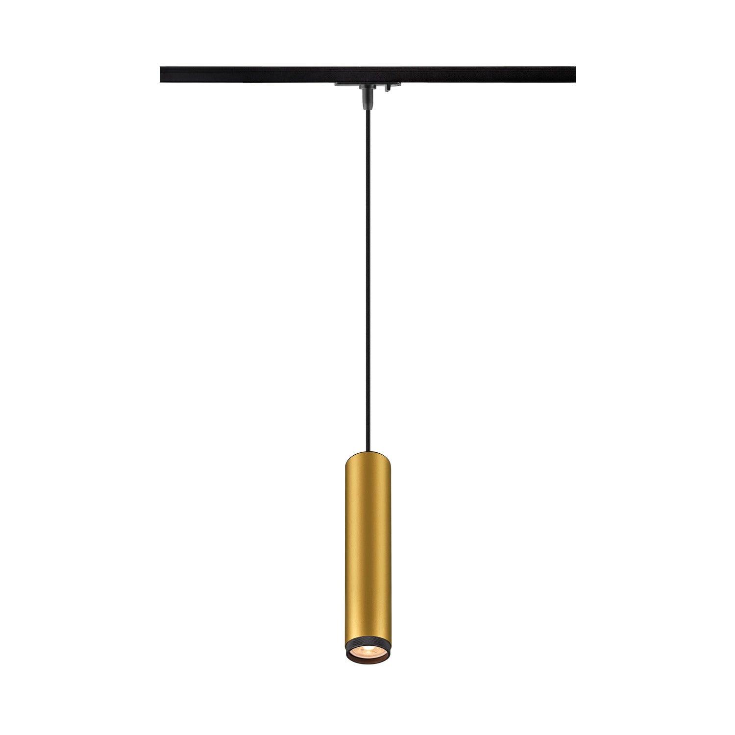 SLV GRIP! L, 1~ track pendant light, GU10, pendant length 200 cm, 1x max. 6 W, gold / black 1008473