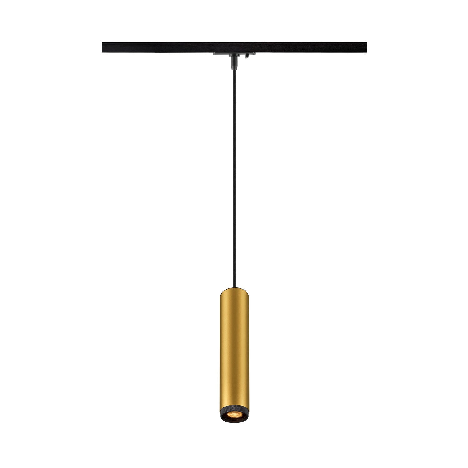 SLV GRIP! L, 1~ track pendant light, GU10, pendant length 200 cm, 1x max. 6 W, gold / black 1008473