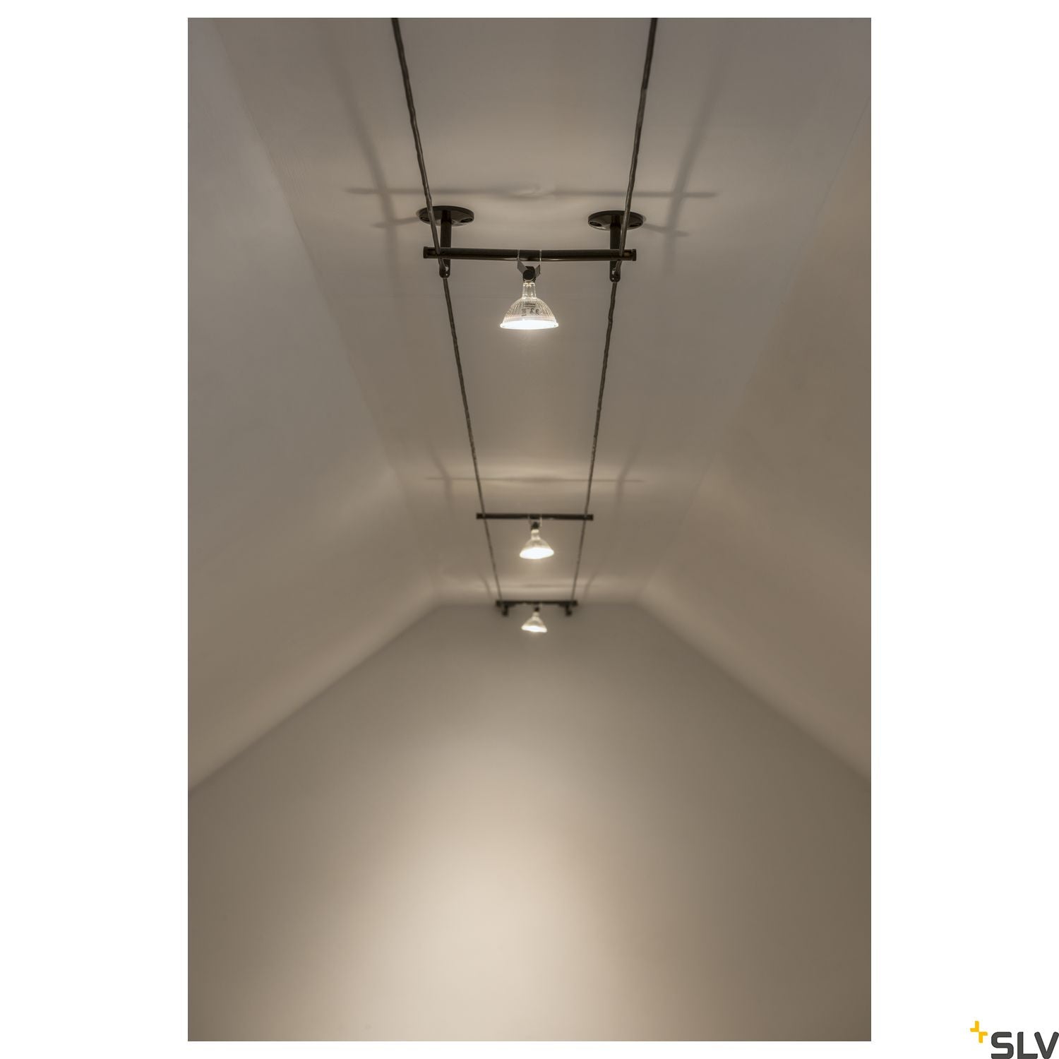 SLV COSMIC, lamp holder for TENSEO low-voltage cable system, QR-C51, black, tiltable, 2 pcs 139090