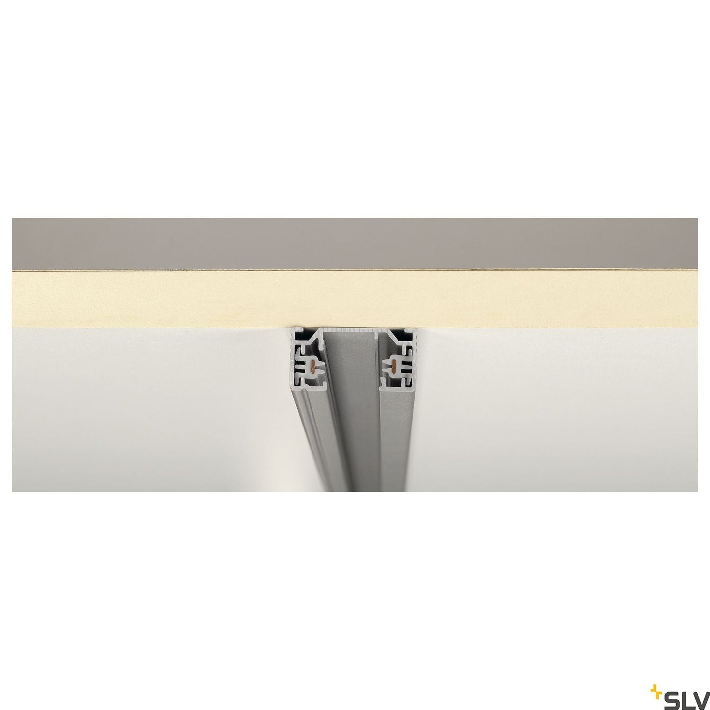 SLV 1-circuit mains-voltage track, surface-mounted, silver-grey, 1m 143012