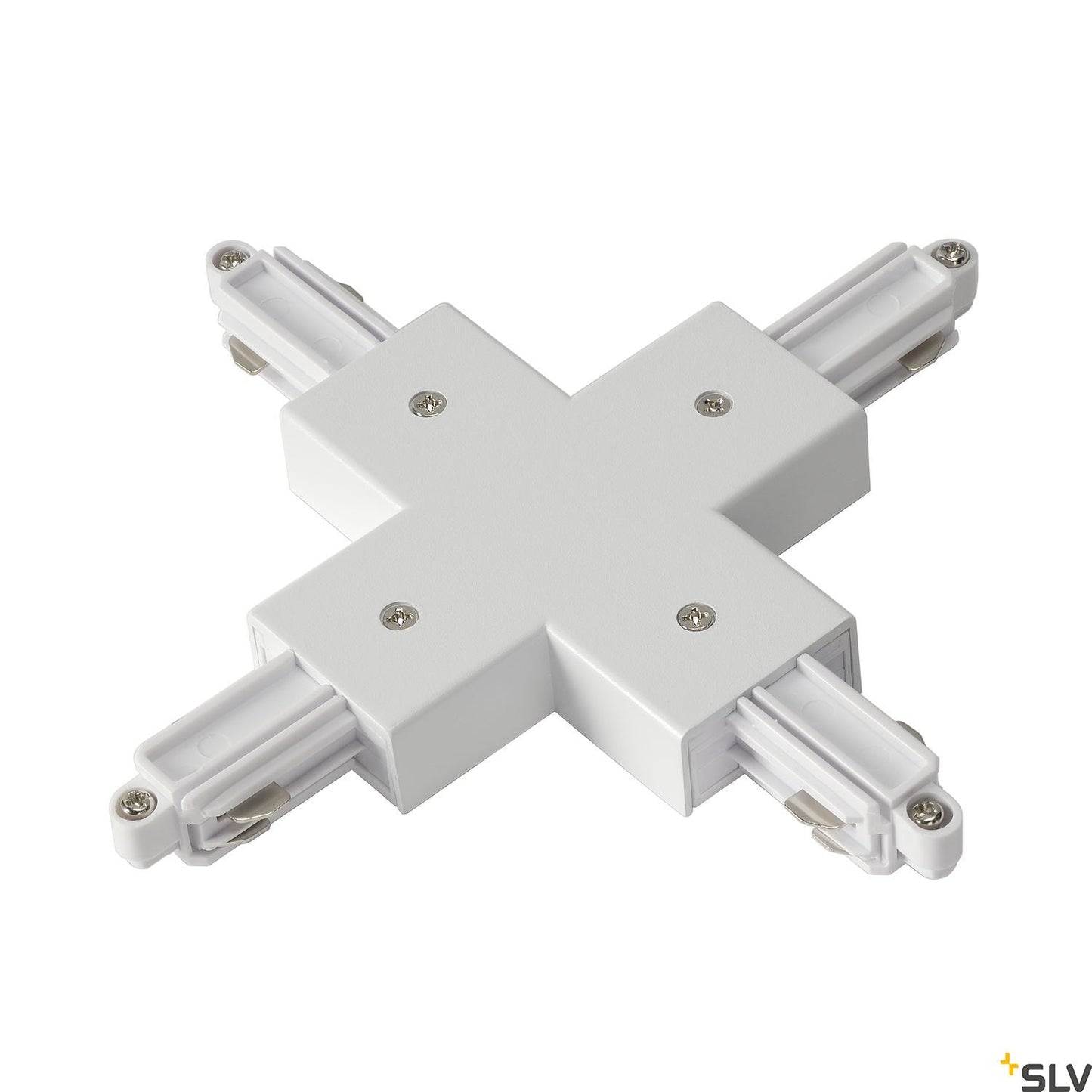 SLV X-connector for 1-circuit track, surface-mounted version , white 143161