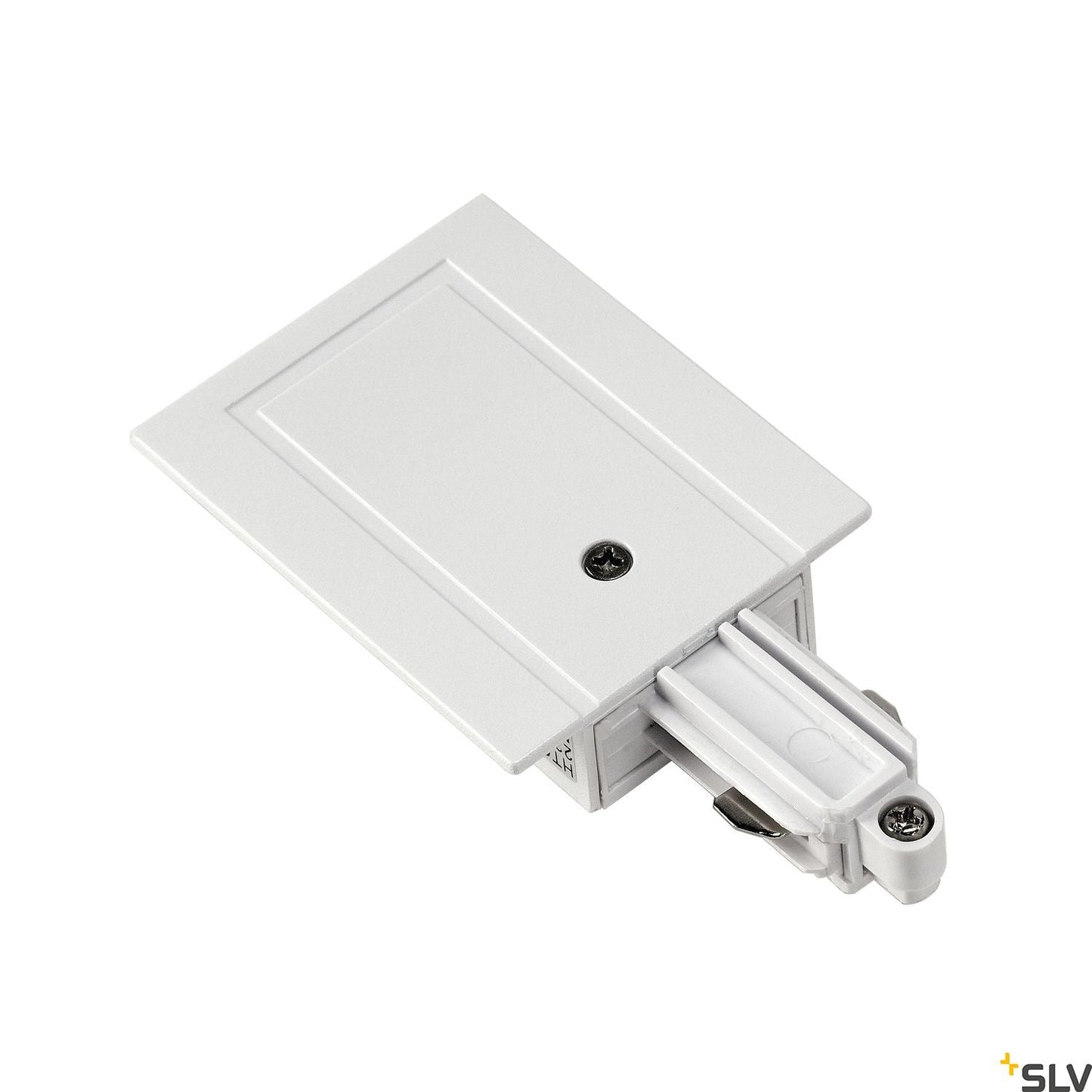 SLV Feed-in for 1-circuit track, recessed version, white, earth right 143241