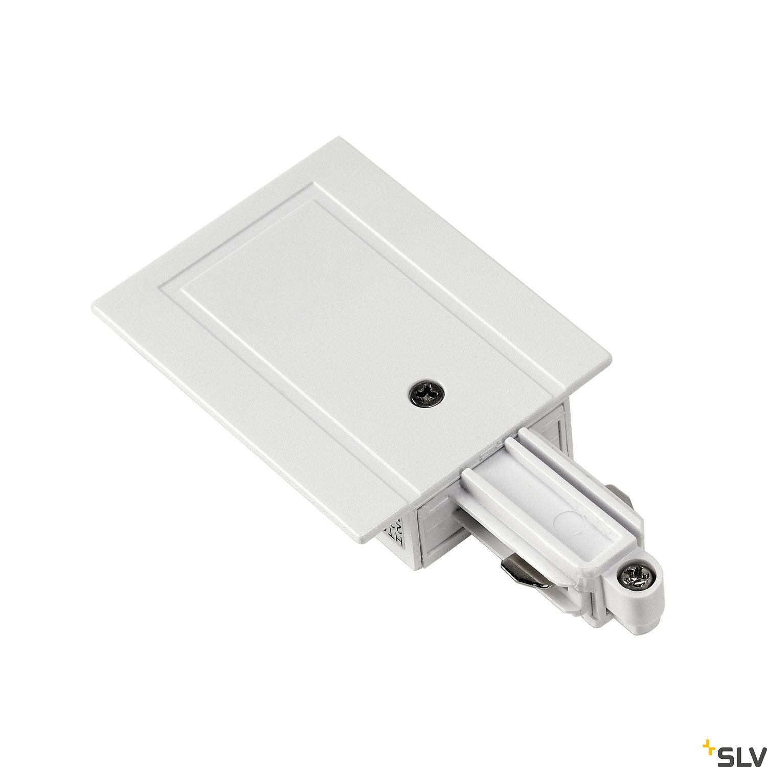 SLV Feed-in for 1-circuit track, recessed version, white, earth right 143241