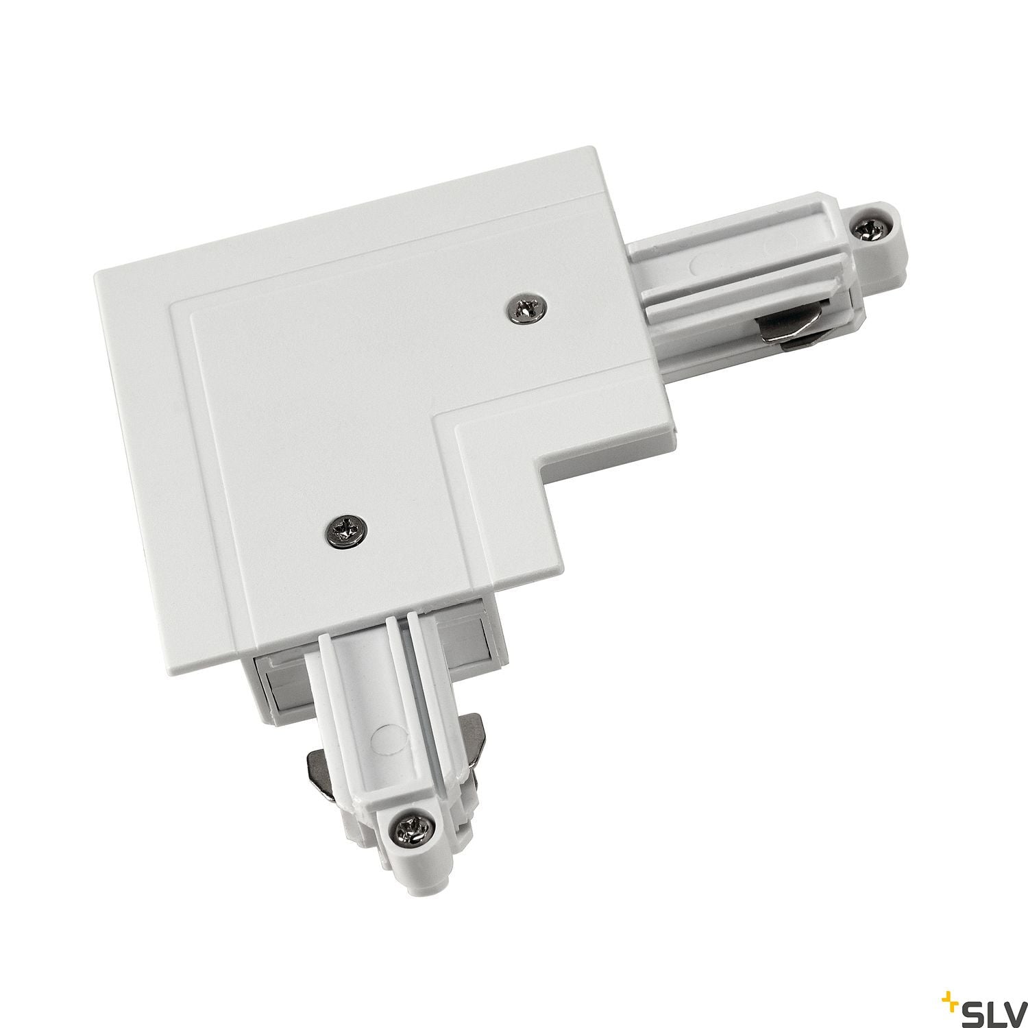SLV Corner connector for 1-circuit track, recessed version, white, inner earth 143261