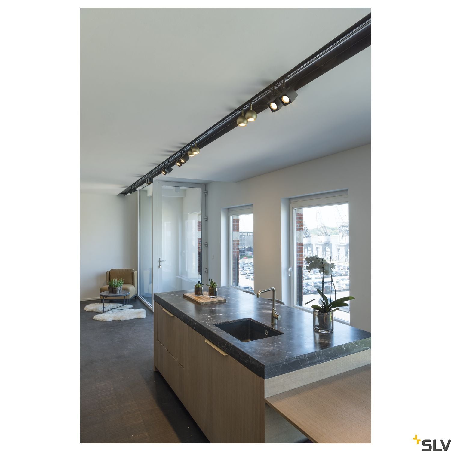 SLV ALTRA DICE SPOT, square, black , GU10, max. 50W, incl. 1-circuit adapter 143350