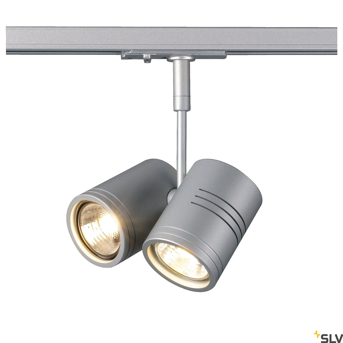 Silver-Grey Track Light Fitting SLV BIMA II 2x GU10, 143432