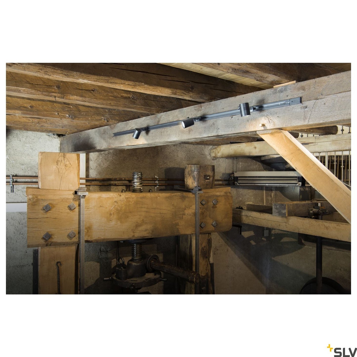 Black Track Light Fitting SLV BIMA I Track head, black, 143440