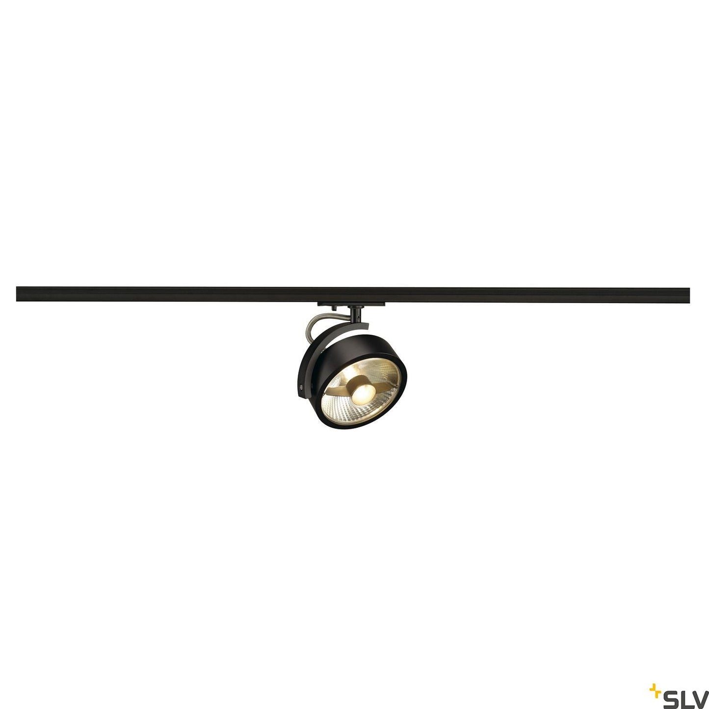 Black Track Light Fitting SLV KALU TRACK QPAR111 lamp head, , incl. 1-circuit adapter 143540