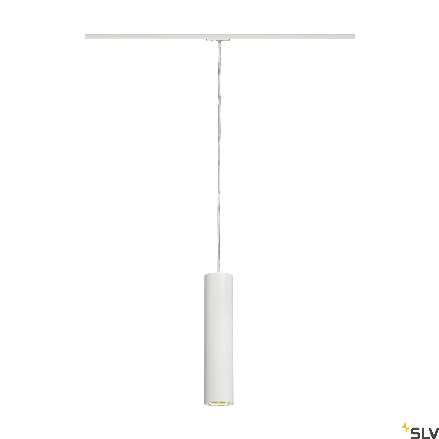White Track Pendant, SLV ENOLA_B PD, GU10, incl. 1-circuit adapter, for Single Circuit White Track Lighting, 143961