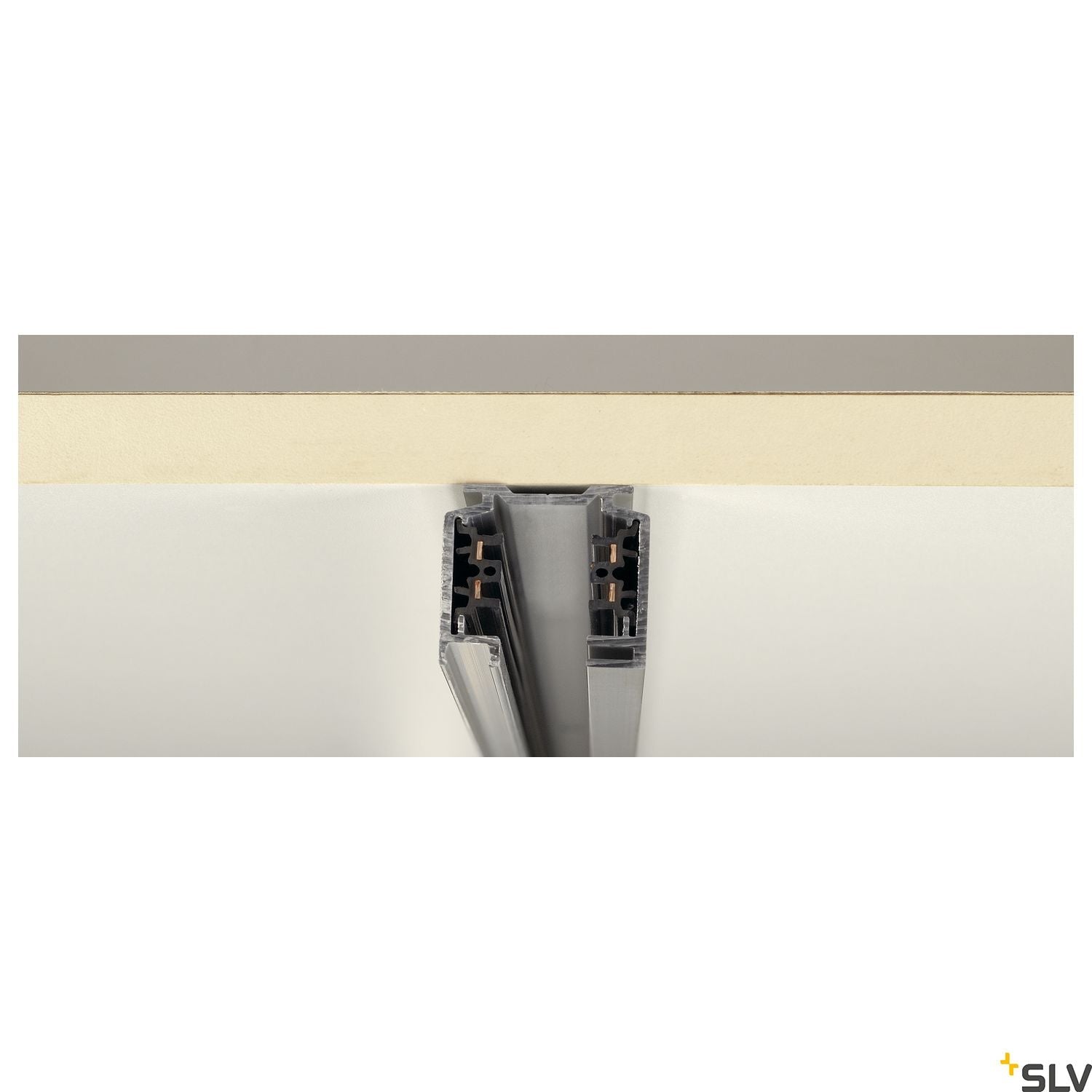 SLV EUTRAC 3-circuit track, silver-grey, 1m 145102
