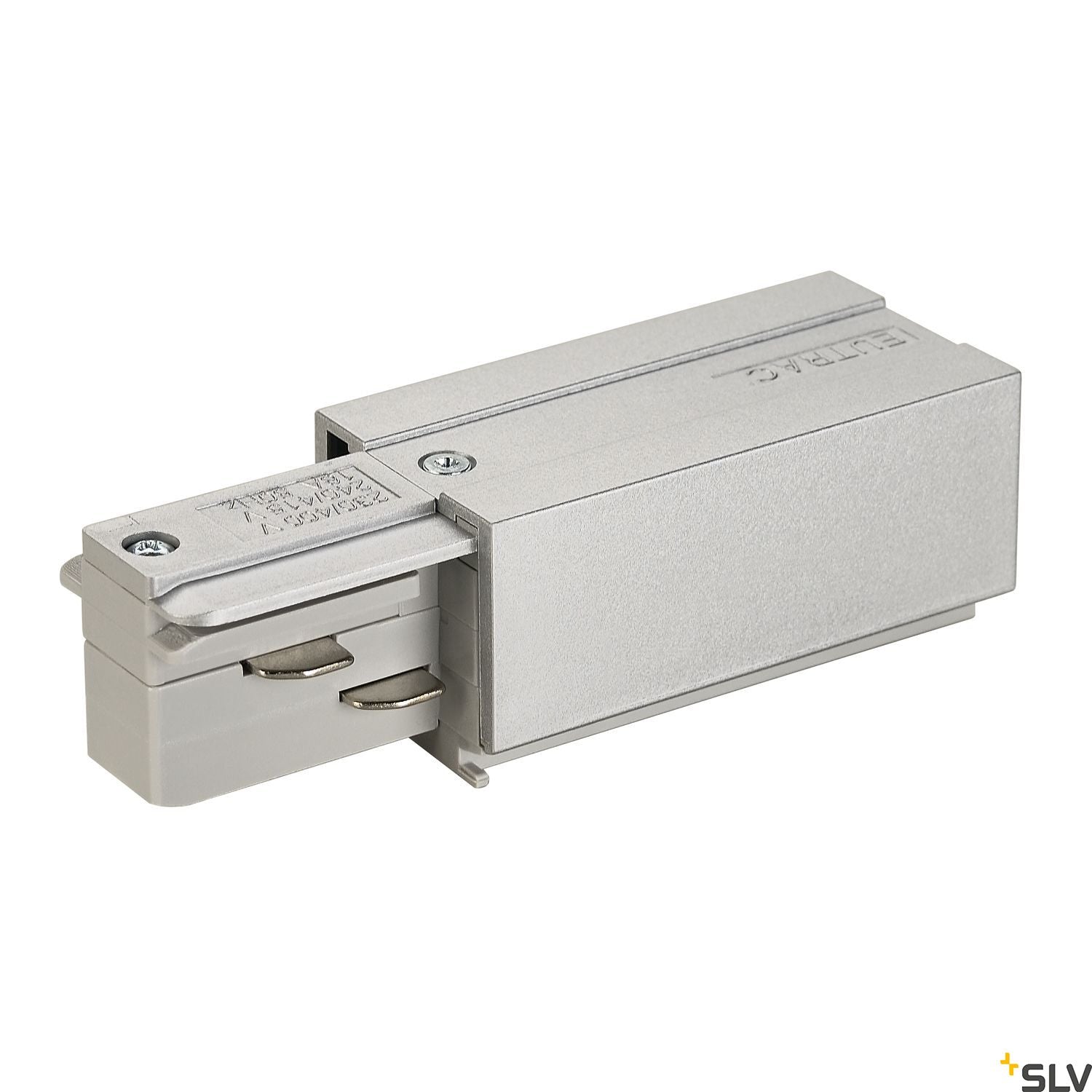 SLV EUTRAC feed-in, earth left, silver-grey 145514