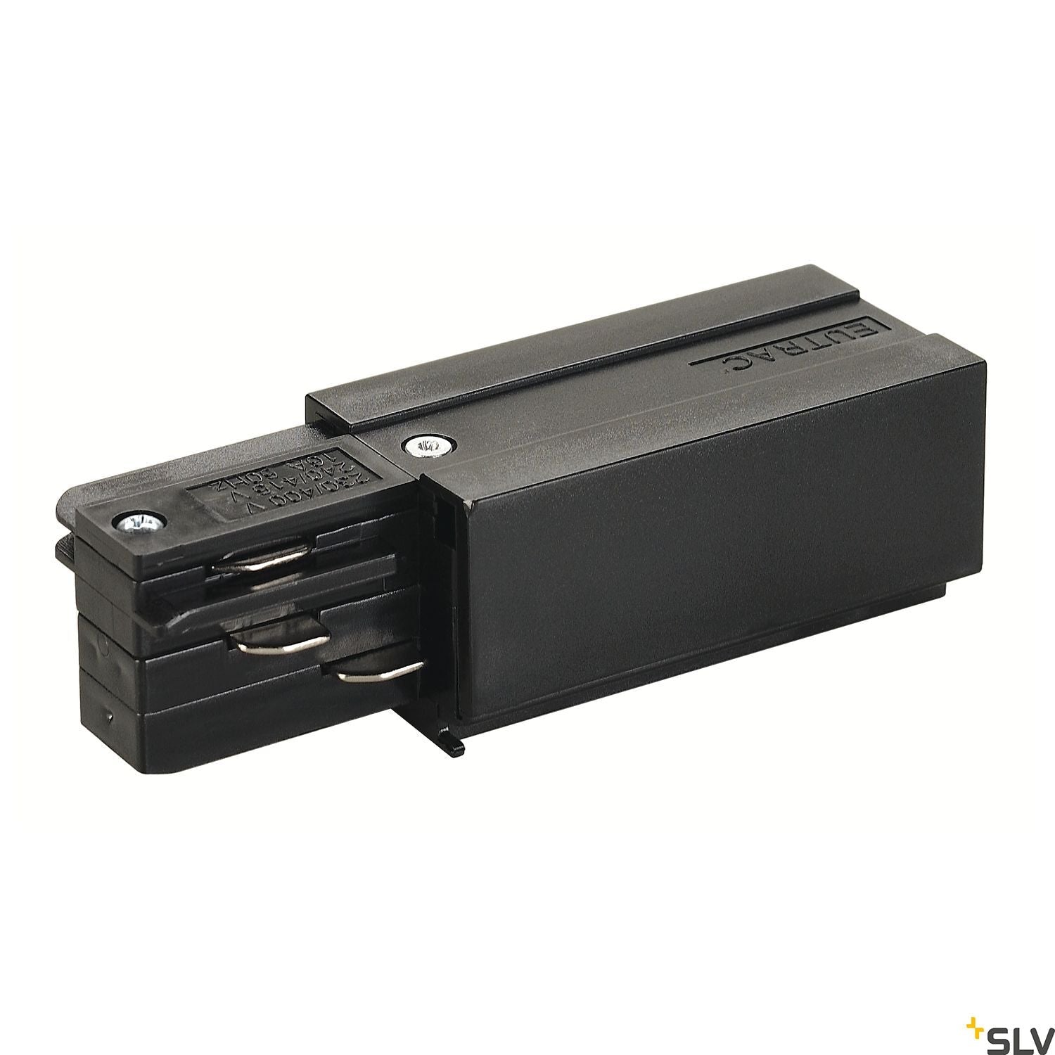 SLV EUTRAC feed-in, earth right, black 145520