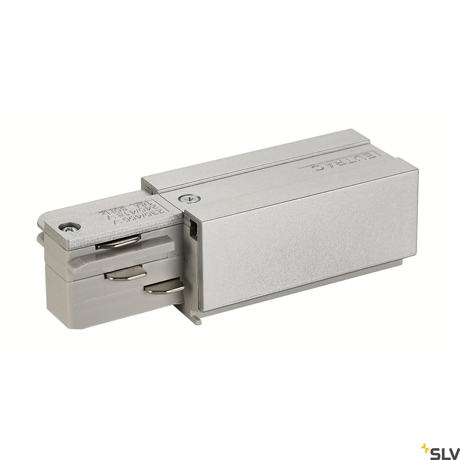 SLV EUTRAC feed-in, earth right, silver-grey 145524