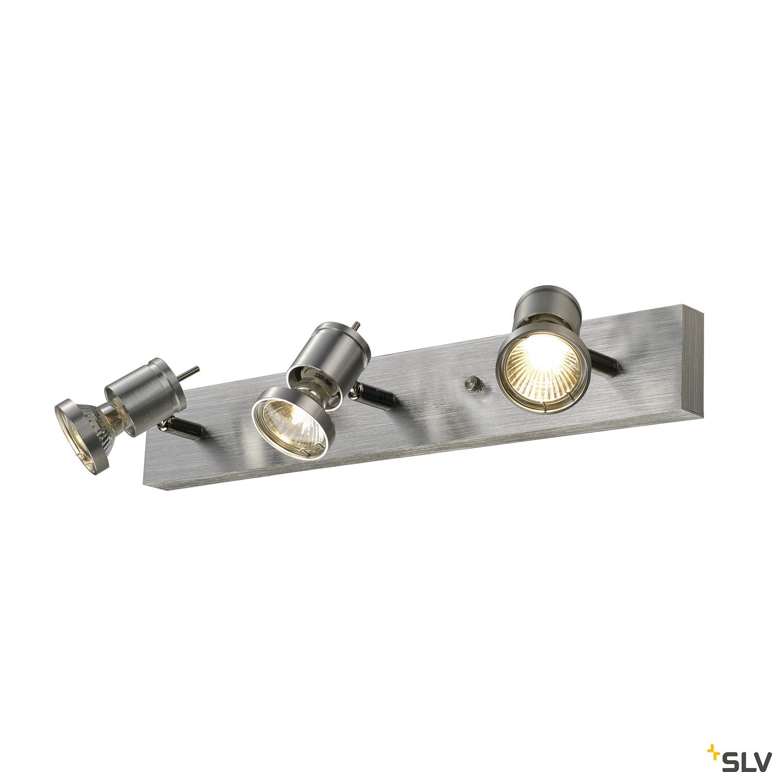 SLV ASTO III wall and ceiling light, alu brushed, 3x GU10, max. 3x 75W 147443