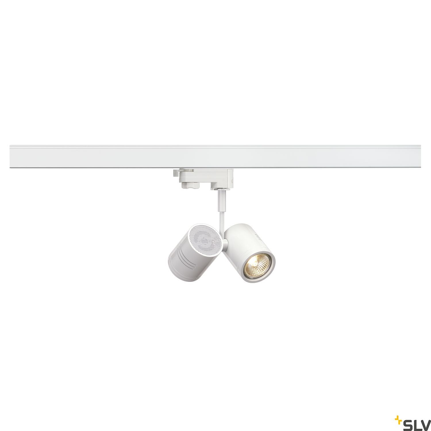 SLV BIMA II lamp head, matt white, 2x GU10, max. 2x 50W, incl. 3-circuit adapter 152231