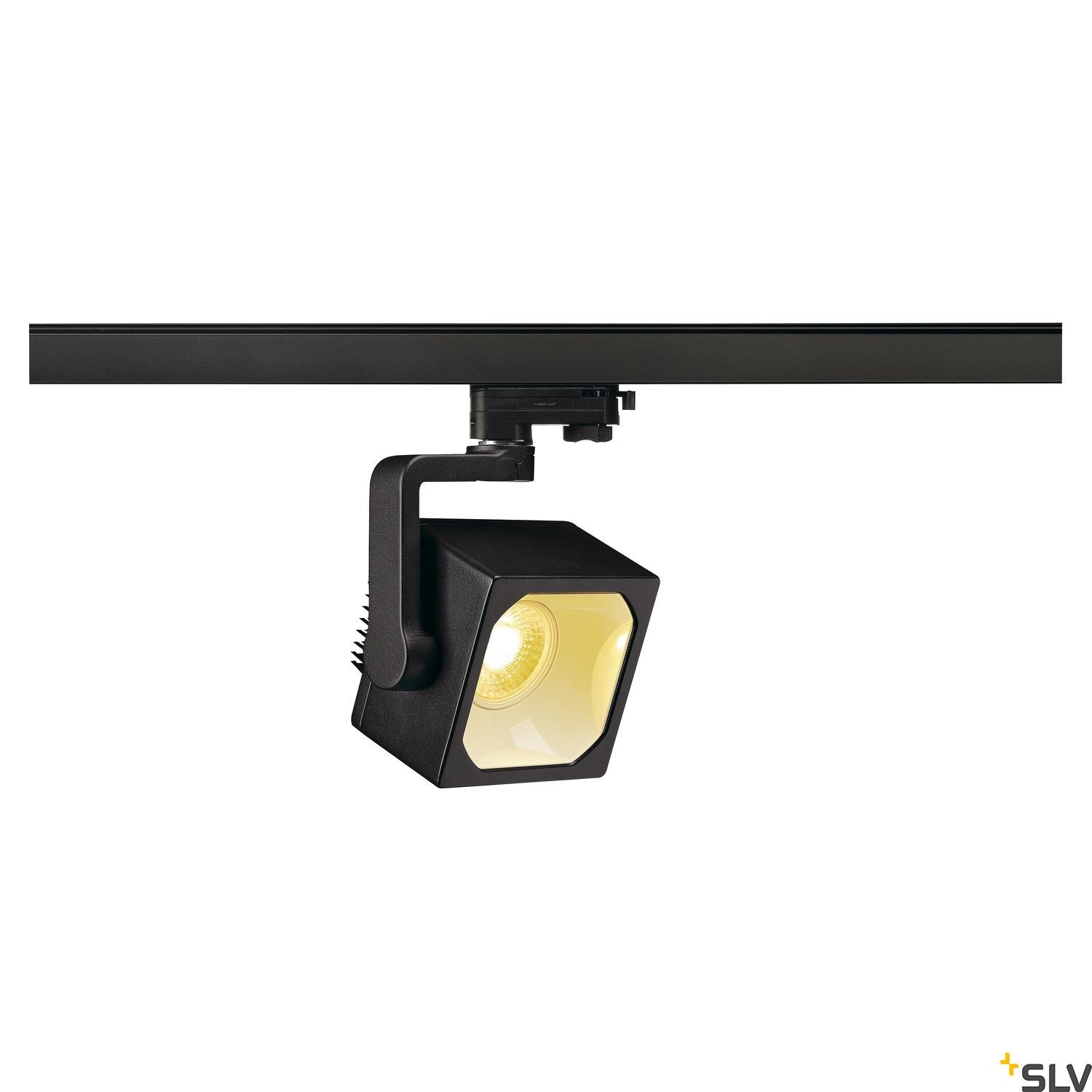 SLV EURO CUBE SPOT, black, 60°, 3000K COB LED, CRI90, incl. 3-circuit adapter 152750