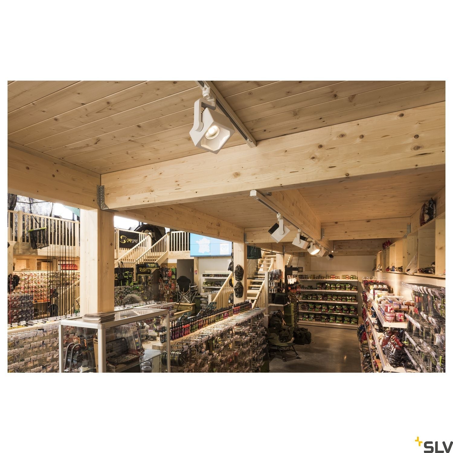 SLV EURO CUBE SPOT, white, 60°, 3000K COB LED, CRI90, incl. 3-circuit adapter 152751