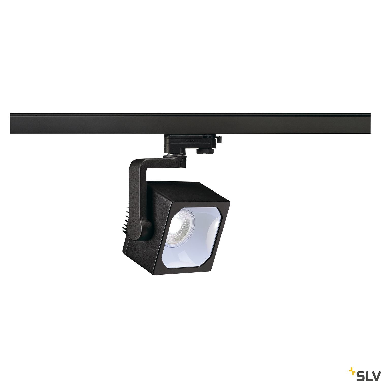 SLV EURO CUBE SPOT, black, 60°, 4000K COB LED, CRI90, incl. 3-circuit adapter 152780