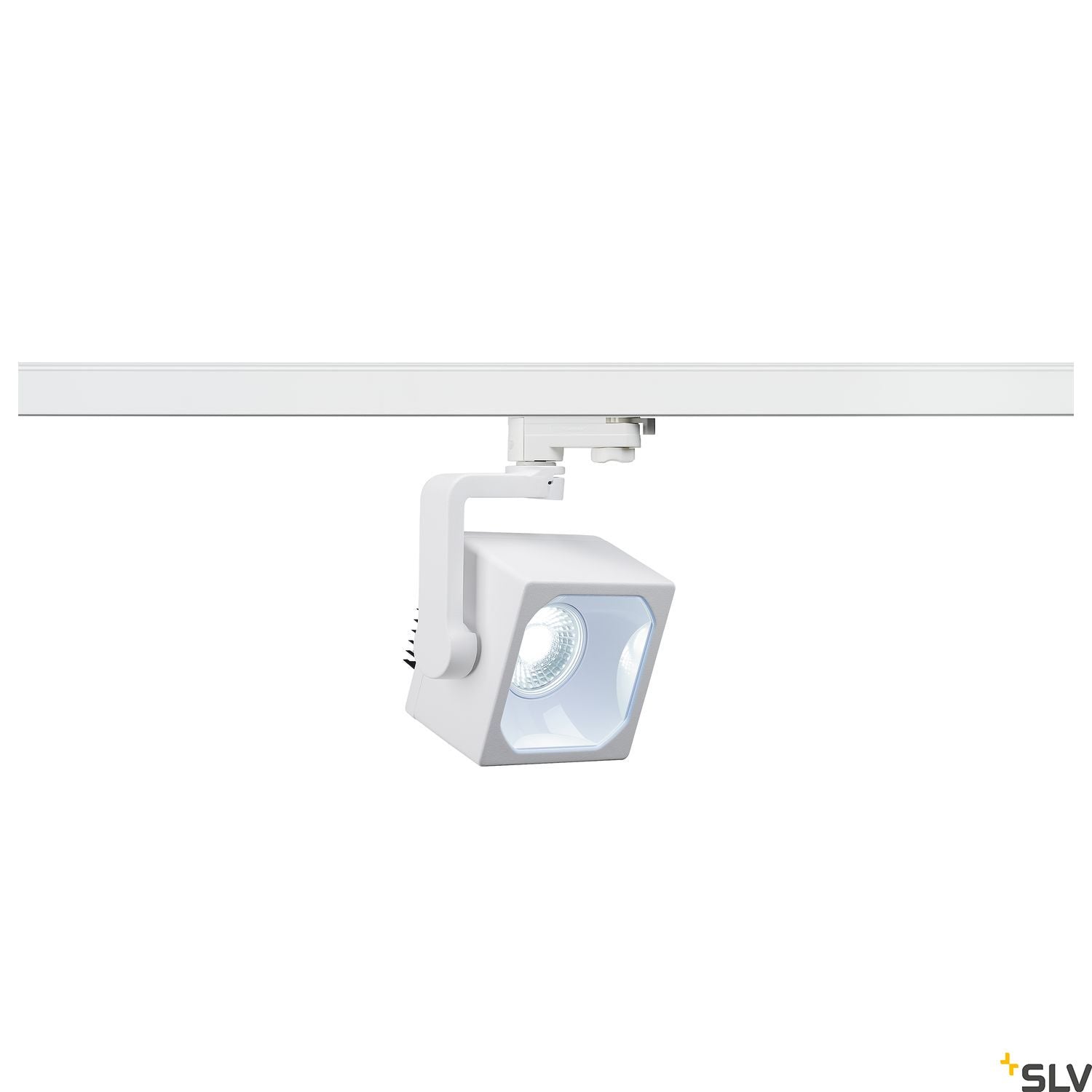 SLV EURO CUBE SPOT, white, 60°, 4000K COB LED, CRI90, incl. 3-circuit adapter 152781