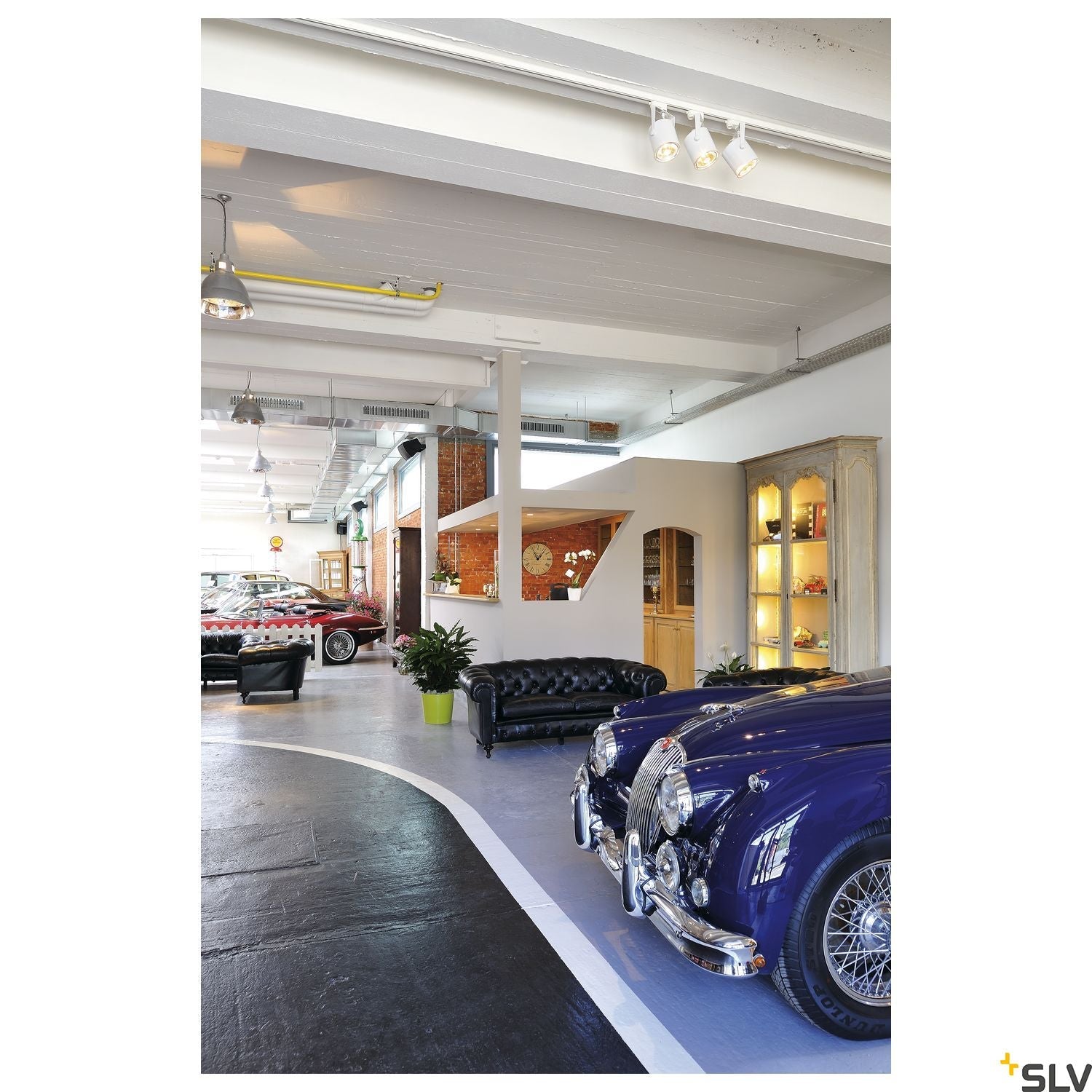 SLV EURO SPOT ES111, round, white, GU10, max. 75W, incl. 3- circuit adapter 153421