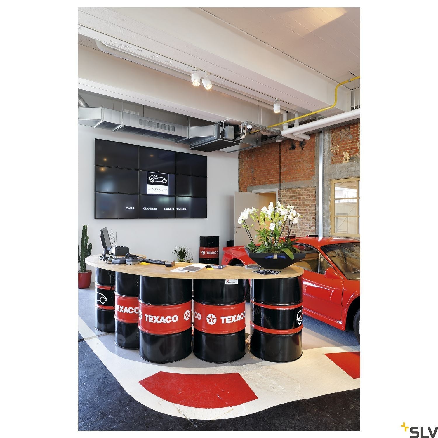 SLV EURO SPOT ES111, round, white, GU10, max. 75W, incl. 3- circuit adapter 153421