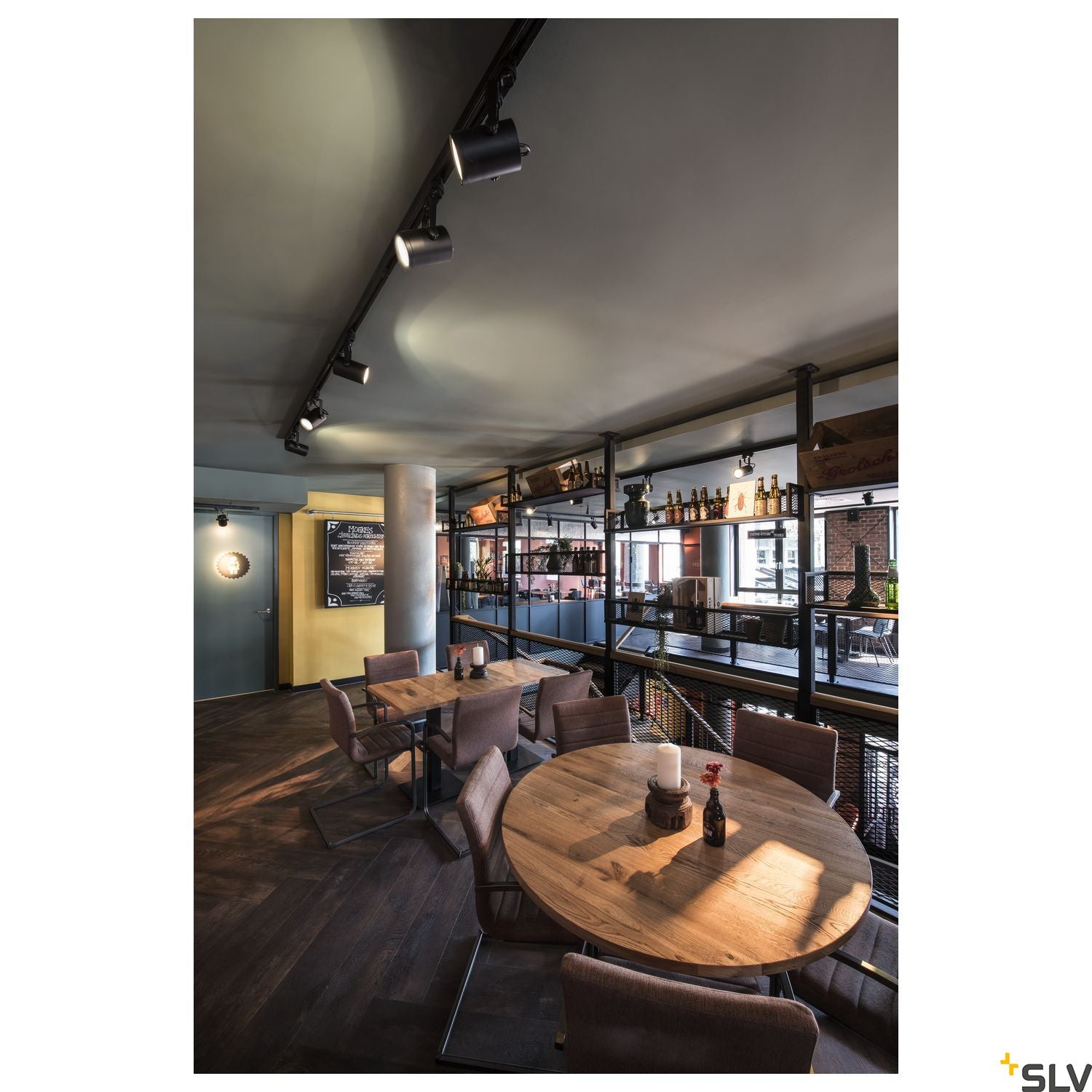 SLV EURO SPOT GU10, black, max. 25W, incl. 3-circuit adapter 153850