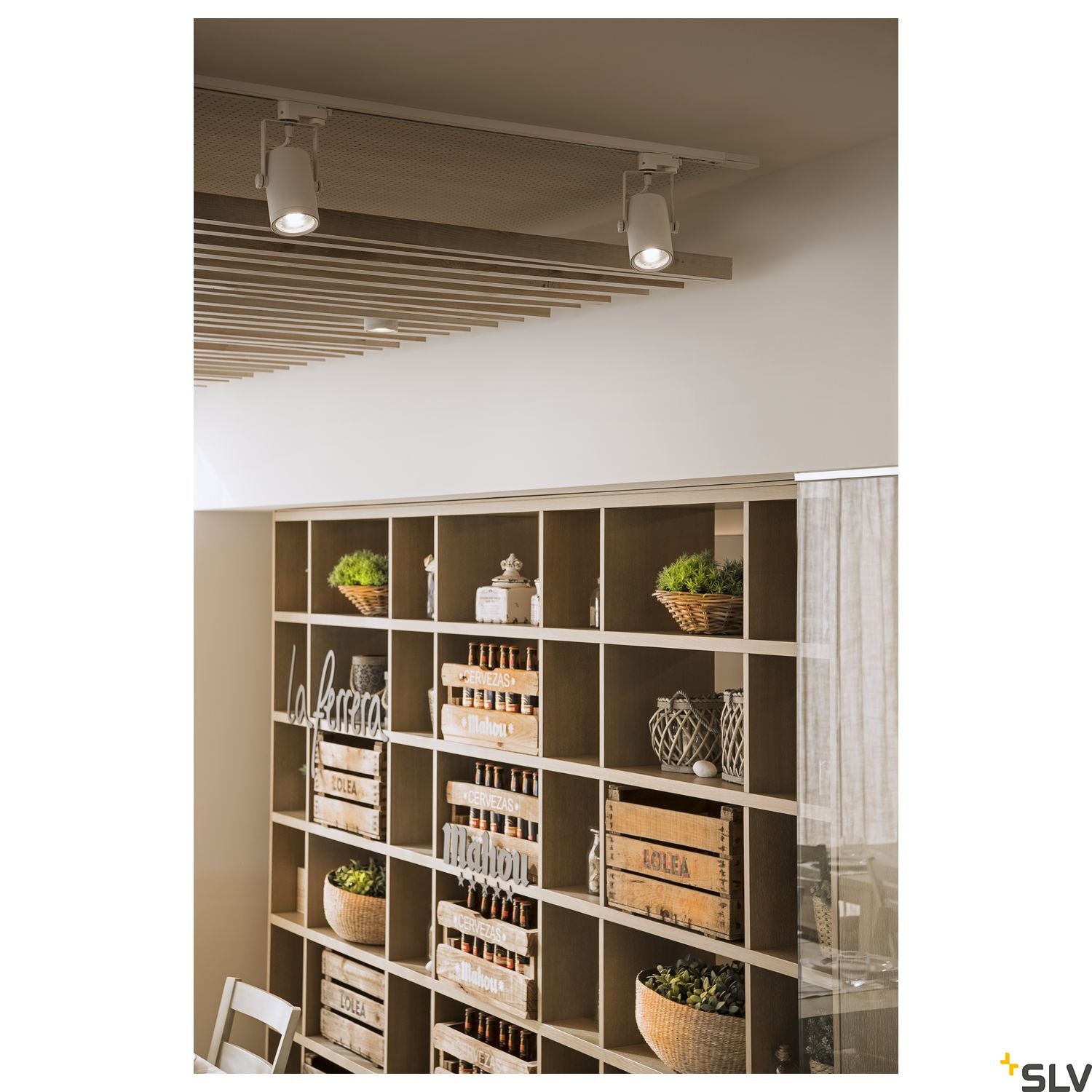 SLV EURO SPOT GU10, white, max. 25W, incl. 3-circuit adapter 153851