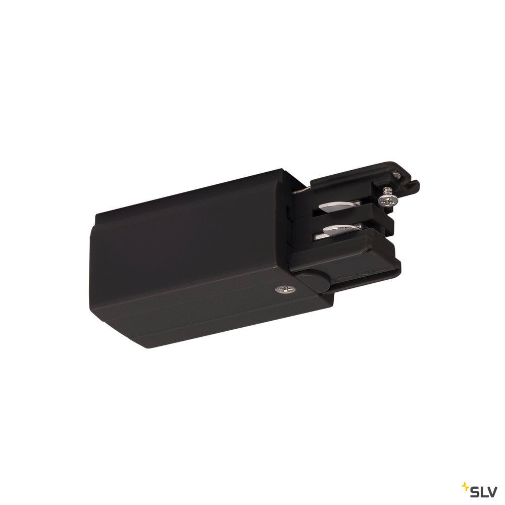 SLV S-TRACK feed-in, left earth, PHASE, black 175040