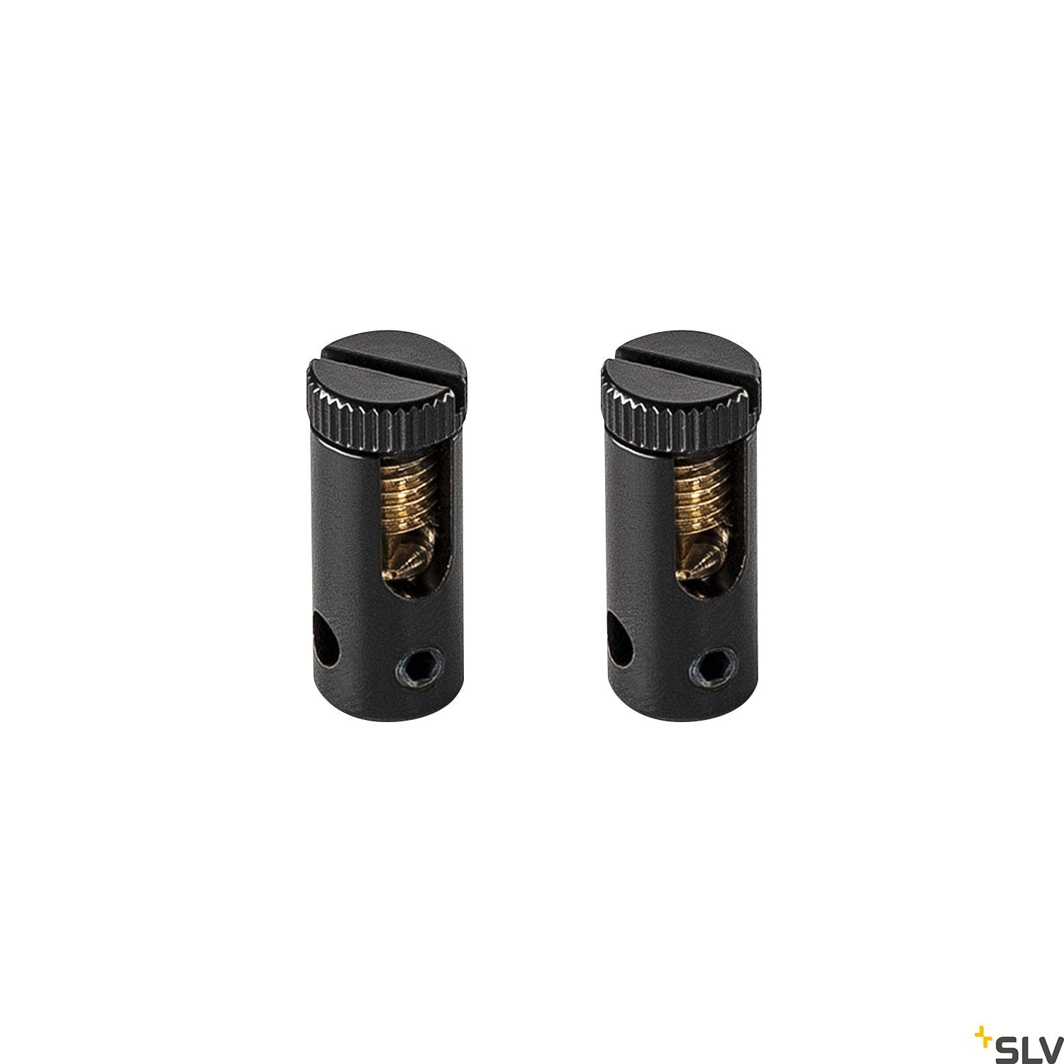 SLV FEED-IN, for TENSEO low-voltage cable system, black, 2 pieces 186350